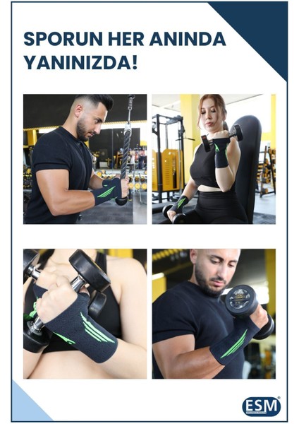 Elastik Örme Bileklik, Spor ve Fitness İçin, Çift Taraflı, Siyah Renk indirimleri
