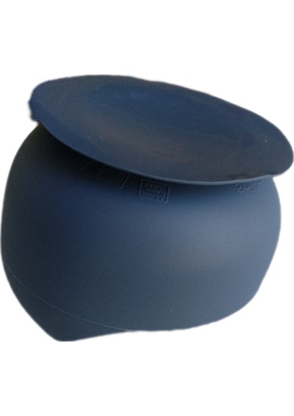 Silikon Beslenme Seti, Silikon Vakumlu Mama Tabağı Ve Kasesi, Silikon Çatal-kaşık / Lacivert