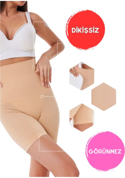 Dikişsiz, lazer kesim, spor kısa korse, ince ve rahat ten rengi model