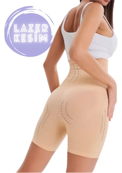 Dikişsiz, lazer kesim, spor kısa korse, ince ve rahat ten rengi model modelleri