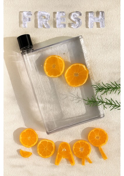 Şeffaf 420 ML motivasyonel spor şişesi, plastik, hafif ve tasarım