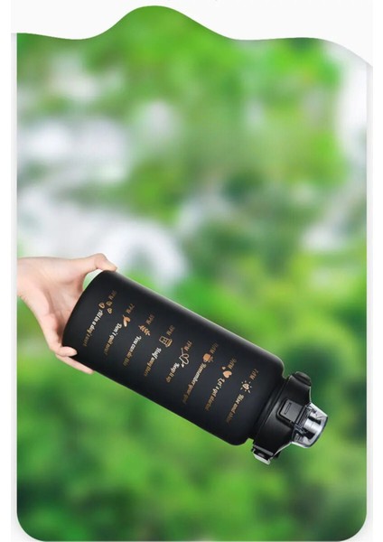 2L Siyah Spor Su Şişesi, BPA İçermez, Hafif ve , Tritan, Salonda Kullanım