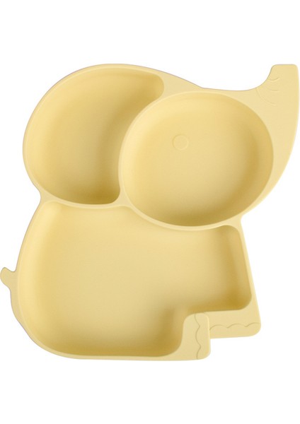 Ssilikon Beslenme Seti, Silikon Vakumlu Mama Tabağı, Kase, Silikon Çatal-kaşık / Sarı fiyatları