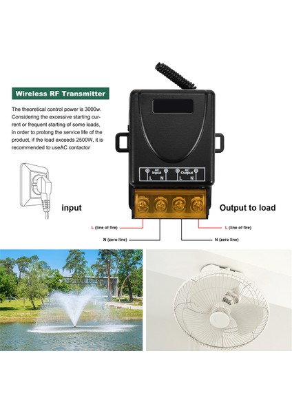 433MHZ 220V Su Pompası Uzaktan Kumanda Anahtarı 1ch 30A Alıcı Modülü Açık/kapalı Kablosuz Rf Vericisi Işık Led'i Için (Yurt Dışından) indirimleri