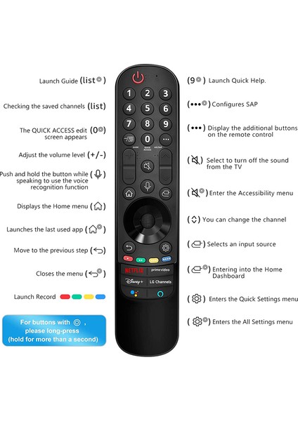 Lg-Magic-Remote ile Işaretçi Değiştirme Lg UHD OLED Qned Nanocell 4K 8k Akıllı Tv Için MR21GA (Yurt Dışından) indirimleri