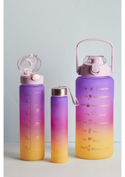 3'lü Tritan Spor Matara Seti, ve şık tasarım, çeşitli kapasite seçenekleri fiyatları