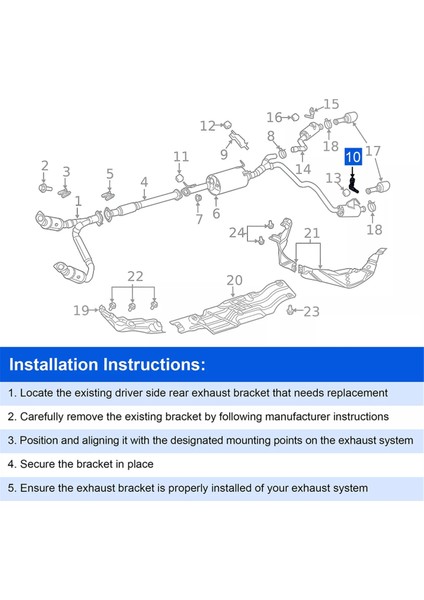 Ram 1500 Pickup 5.7l 6.2l 2019-2025 Için Arka Egzoz Braketi 68275662AB Arka Sol (Yurt Dışından) modelleri