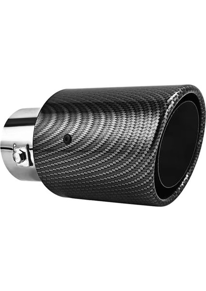 LED Susturucu Karbon Fiber Egzoz Susturucu Boru Ucu 63-65MM Giriş Aydınlık Kuyruk Boğazı Otomatik Modifiye Paslanmaz Kuyruk Boğazı (Yurt Dışından)