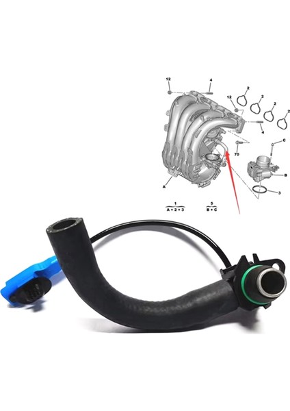 Citroen C5 Peugeot 508 2.3 Hacim EW12J4 Motor Bağlantı Vanası Için Emme Manifoldu Egzoz Vanası (Yurt Dışından) modelleri