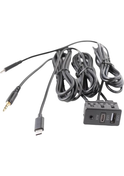 Araba Android Navigasyon Makinesi Aux Paneli Çift Type-C+Aux Girişi Usb+Aux Arayüz Paneli Uzatma Kablosu Adaptör Paneli (Yurt Dışından) modelleri