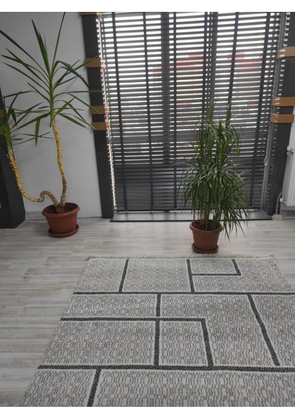 Modern Desenli Ekru Halı 160*230