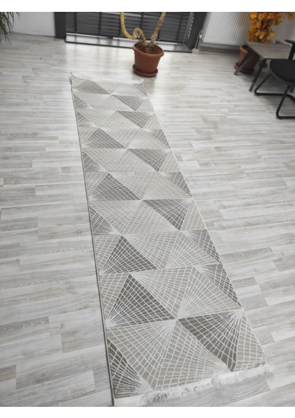 Modern Desenli Halı Kemik Rengi 80*300
