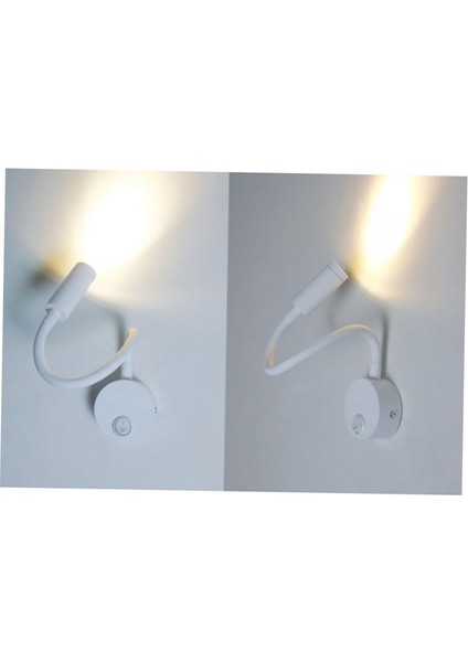 3W Duvara Monte Okuma Lambası Esnek Kaz Boynu LED Aplik Lambası Yatak Odası, Ofis, Çalışma Tezgahı, Stüdyo Okuma Lambası (Yurt Dışından) fırsatları