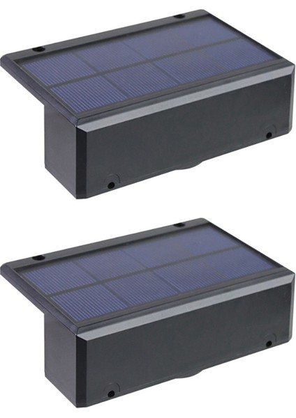 2 Adet Güneş Enerjili Duvar Lambası Güneş Işığı Bahçe Çit Lambası LED Su Geçirmez Güneş Enerjili Merdiven Lambası Yukarı ve Aşağı Avlu Sokak Duvar Lambası (Yurt Dışından)