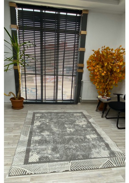 Modern Desenli Gri Halı 160*220