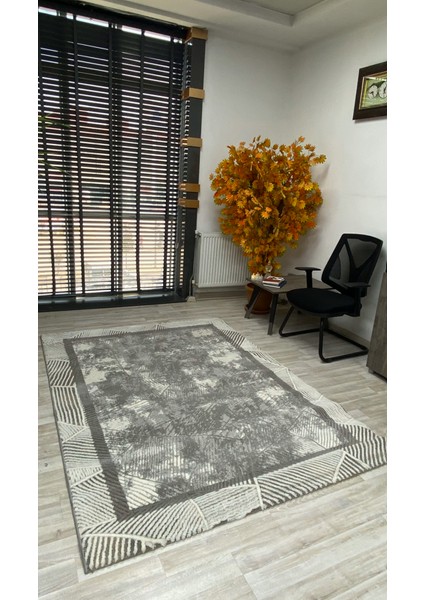 Modern Desenli Gri Halı 160*220