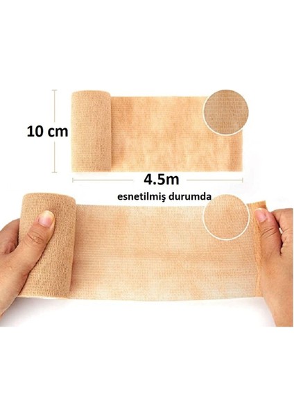 Yapışkan Bej Bandaj 10x4,5 m, Sağlıklı ve Güvenli Destek