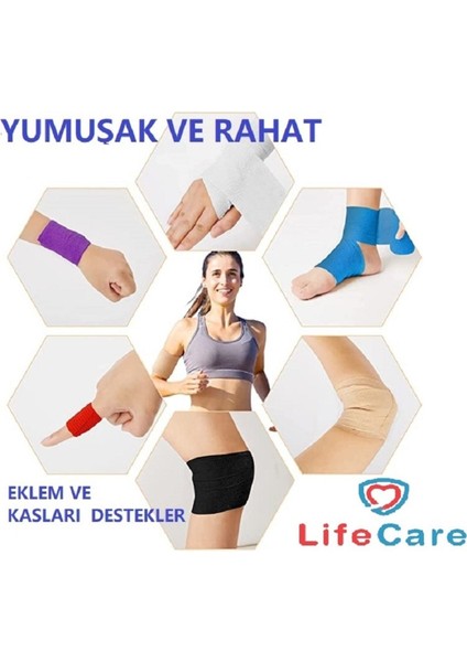 Yapışkan Bej Bandaj 10x4,5 m, Sağlıklı ve Güvenli Destek