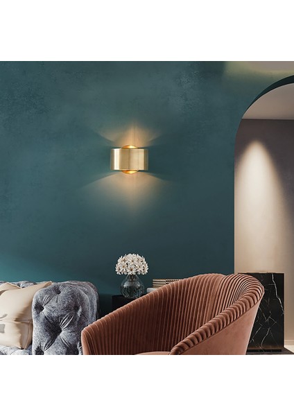 LED Duvar Lambası, Duvar Aplik Dekoratif Duvar Aydınlatması Iç Mekan Minimalist Altın Duvar Aydınlatma Armatürü Koridor Için-Sıcak Işık (Yurt Dışından) fırsatları