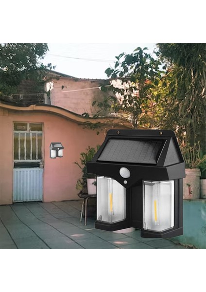 Açık Hava Güneş Duvar Lambası Açık Hava Çift Çekirdekli Güneş Indüksiyon Lambası, Kablosuz Hareket Sensörü, Su Geçirmez IP65 (Yurt Dışından) fiyatları
