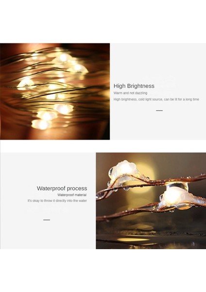 2m 20 LED Dize Işıklar Gümüş Tel Peri Sıcak Beyaz Çelenk Ev Noel Düğün Işık Dizeleri (Yurt Dışından) modelleri