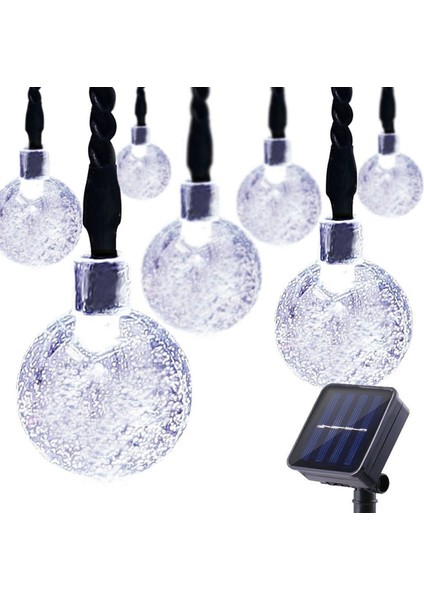 Dış Mekan Için Güneş Işıkları, 60 LED Top Peri Işıkları Renkli 11M 8 Mod Dış Mekan Güneş Işıkları Veranda Için Bahçe Aydınlatması (Yurt Dışından)