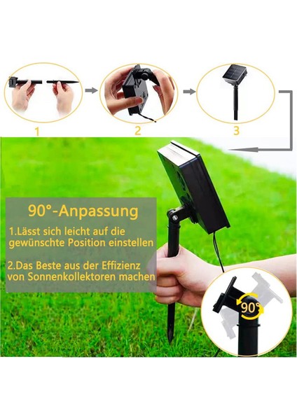 Dış Mekan Için Güneş Işıkları, 60 LED Top Peri Işıkları Renkli 11M 8 Mod Dış Mekan Güneş Işıkları Veranda Için Bahçe Aydınlatması (Yurt Dışından) fırsatları