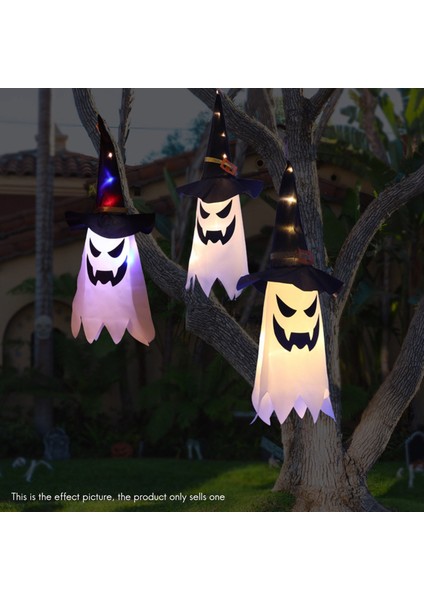 Cadılar Bayramı Dekorasyonu Cadı Şapkası LED Işıkları Çocuklar Için Cadılar Bayramı Cadı Şapkası Parti Dekor Malzemeleri Açık Hava Asılı Süs A (Yurt Dışından) fiyatları