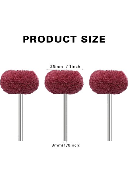 50 Adet 1 Inç Aşındırıcı Tekerlek Parlatma Parlatma Tekerlek Matkapları, 240 Irmik 1/8 Inç Shank Ovma Pedi Aşındırıcı Parlatma Tekerlekleri (Yurt Dışından) indirimleri