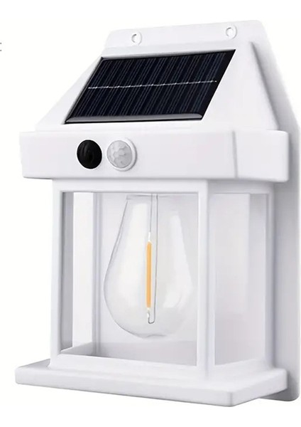 Güneş Enerjili Dış Mekan Işıkları, Alacakaranlıktan Şafağa Güneş Enerjili Duvar Aplik Hareket Sensörü, 3 Aydınlatma Modu Su Geçirmez Güneş Enerjili Güvenlik Duvarı B (Yurt Dışından)