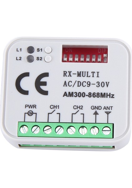 Evrensel Rx Çoklu Frekans 300-868MHZ Alıcı 2ch 12V 24V Röle Modülü Garaj Kapısı Uzaktan Kumandası 433.92MHZ 868MHZ (Yurt Dışından)