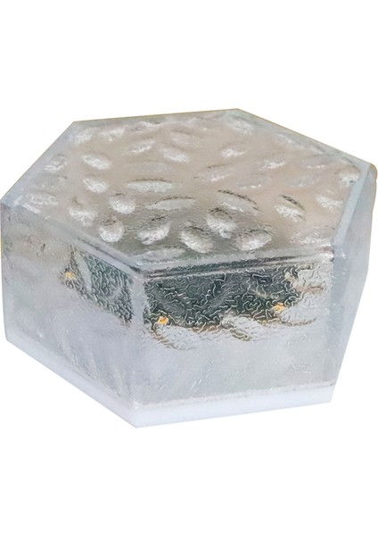 Güneş LED Işık Açık Su Geçirmez Altıgen Güneş Enerjisi Bahçe Lambası Buz Tuğla Lambası Dekor Veranda Merdiven Bahçe Için(B) (Yurt Dışından)