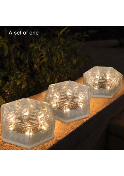 Güneş LED Işık Açık Su Geçirmez Altıgen Güneş Enerjisi Bahçe Lambası Buz Tuğla Lambası Dekor Veranda Merdiven Bahçe Için(B) (Yurt Dışından) indirimleri