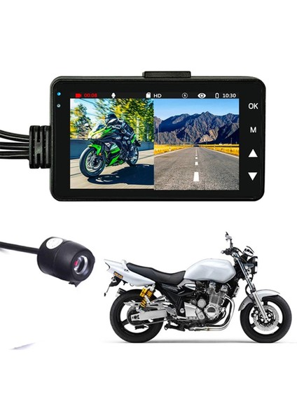 Motosiklet Dvr Motosiklet Kamera Gps Sürüş Kaydedici Ön ve Arka Sürüş Video Kaydedici Siyah Kutu (Yurt Dışından) fırsatları