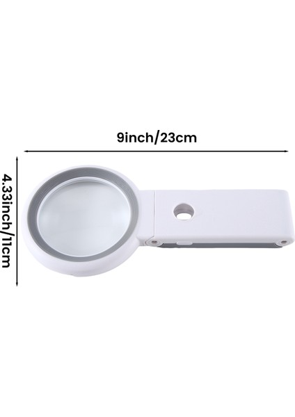 Işıklı ve Standlı Büyüteç, 30 x 10 x Katlanabilir Okuma Büyüteci, 18 LED Işıklı, Yaşlılar, Kuyumcular Için (Yurt Dışından) fırsatları