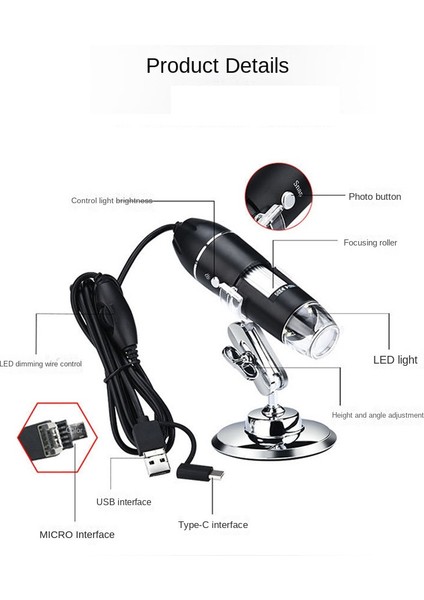 1600X USB Dijital Mikroskop Büyütme Mikroskop Kamera, Pencere 7/8/10 Için Uyumlu, El Tipi USB Mikroskop (Yurt Dışından) fırsatları