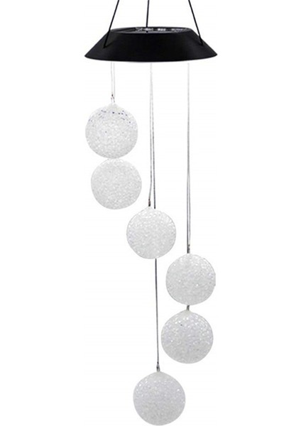 Güneş Topu Işık LED Renk Değiştiren Bahçe Avlu Asılı Dekorasyon Işığı Açık Hava Güçlendirilmiş Rüzgar Çanı Su Geçirmez Lambalar (Yurt Dışından)