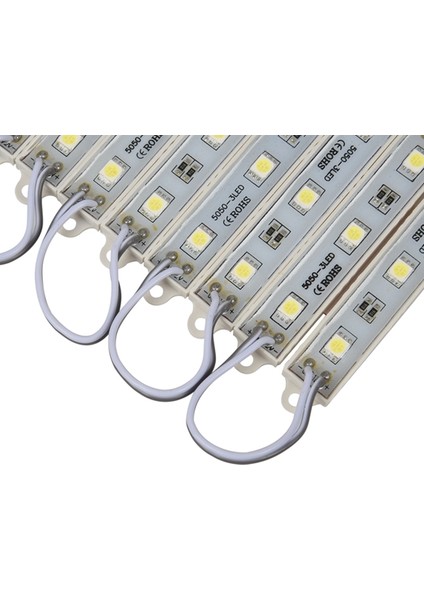 1*10 Adet 5050 Smd 3 LED Modül LED Şerit Dize Işık Su Geçirmez Dc 12 V Soğuk Beyaz (Yurt Dışından) indirimleri