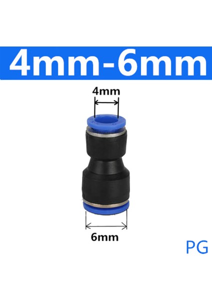 100PC Lot Pg4-6mm 6-8mm 6-10MM Hava Pnömatik Düz Bağlantı Parçalarına Tek Dokunuşla Uydurma Plastik Hızlı Konnektörler Pg6-4 (Yurt Dışından) fiyatları