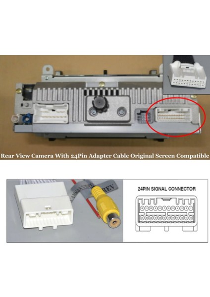Araba Dikiz Geri Görüş Kamerası Dönüşüm Kablosu 24 Pin Adaptör Kiti Renault Clio 4 IV 2012 2013 2014 2015 2016 2017 2018 (Yurt Dışından) indirimleri