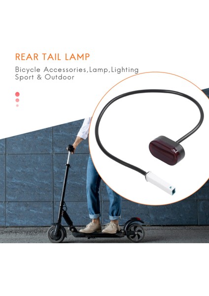 Arka Kuyruk Lambası Stop Lambası Fren Lambaları Hattı ile Xiaomi Mijia M365 M187 Elektrikli Scooter (Yurt Dışından) fırsatları