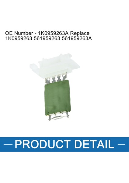1K0959263 561959263 Isıtıcı Blower Motor Fan Direnci Audi A3 Q3 Vw Passat Touran Caddy Beetle Skoda Octavia (Yurt Dışından) fırsatları