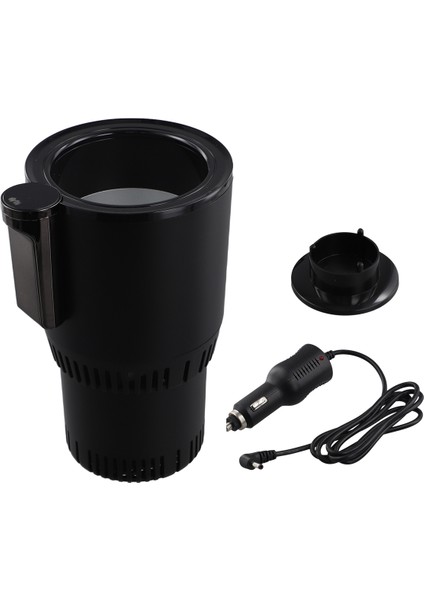 12V Araba 2'si 1 Arada Isıtma Soğutma Bardak Isıtıcı Soğutucu Bardak Akıllı Bardak Tutucu Dijital Ekran Sıcaklık Içecek Tutucular Siyah (Yurt Dışından)