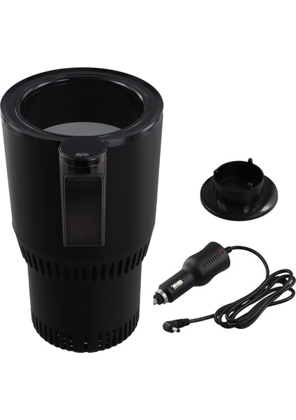12V Araba 2'si 1 Arada Isıtma Soğutma Bardak Isıtıcı Soğutucu Bardak Akıllı Bardak Tutucu Dijital Ekran Sıcaklık Içecek Tutucular Siyah (Yurt Dışından) modelleri