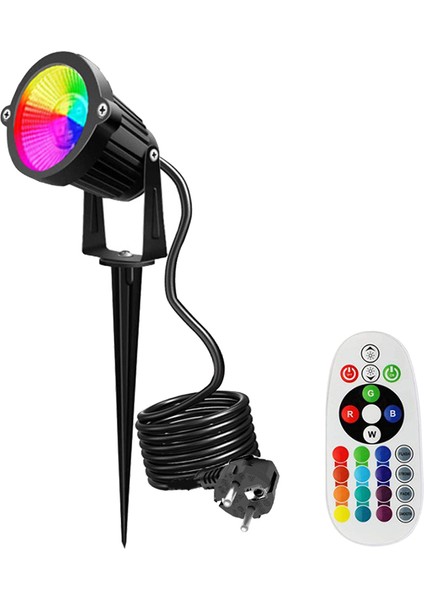 Yeni Stil Rgb Cob Bahçe Çim Lambası 12 V Dış Mekan LED Spike Işık Yolu Manzara Su Geçirmez Spot Ampuller Ab Tak (Yurt Dışından)