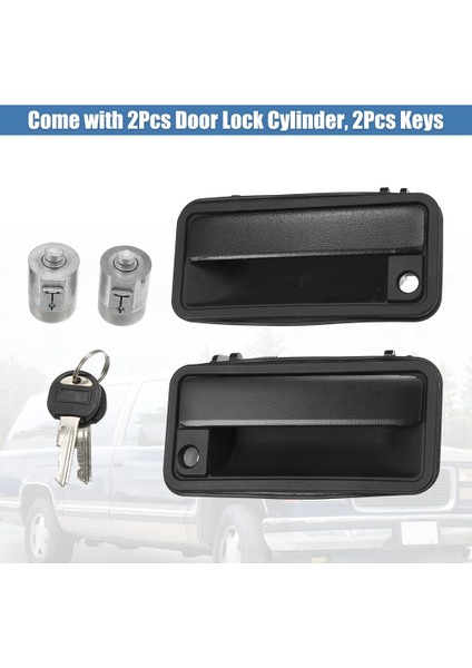 Chevrolet Suburban Tahoe C1500 1995-2000 Için Dış Kapı Kolları Kilit Silindiri Anahtarları Gmc Yukon 15742229 15742230 (Yurt Dışından) indirimleri