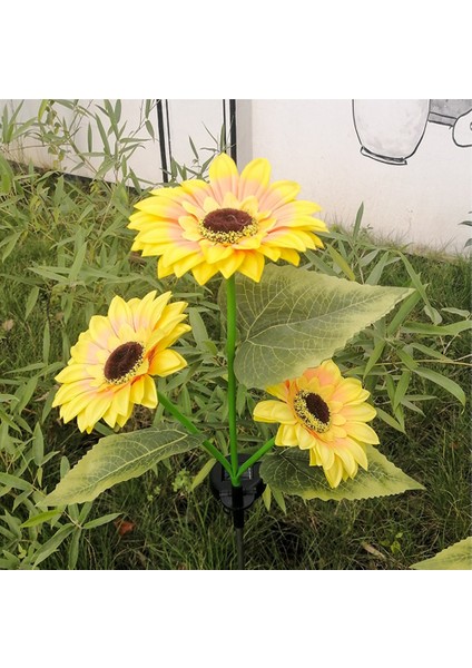 Bahçe Güneş 3 Kafa Ayçiçeği Işık Açık Çim Lambası Güneş LED Peyzaj Ayçiçeği Peri Işıkları Dış Güneş (Yurt Dışından) fiyatları