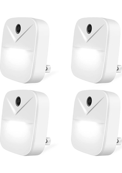 Gece Lambası Takılabilir Akıllı Işık Paketi, Koridorlar, Yatak Odaları Için 4 Otomatik Açma ve Kapama Duvar Işığı, Us Plug, (Beyaz Işık) (Yurt Dışından)