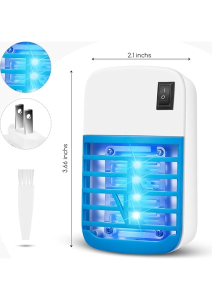 4 Paket Böcek Öldürücü Kapalı Alan Takılabilir Sivrisinek Tuzak Öldürücü Mavi Işıklı Elektrikli Taşınabilir Böcekler Abd Fişi (Yurt Dışından) indirimleri