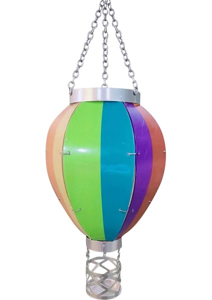 Açık Hava Fenerleri Sıcak Hava Balonu Güneş Feneri Mumluklu Bahçe Dekoru, Asma Güneş Işıkları Açık Hava Gökkuşağı (Yurt Dışından)